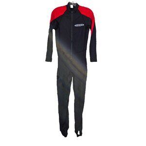 Snorkeling Scuba Dive SKIN Suit Black/Red Men's XS Women's MED